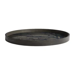 Ethnicraft Plateau en bois Black Tree Ø 61 cm - Marron > Plats & Plateaux