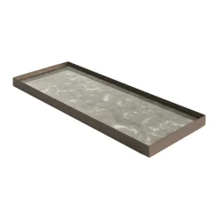 Ethnicraft Plateau en verre Fossil Organic - Gris > Plats & Plateaux