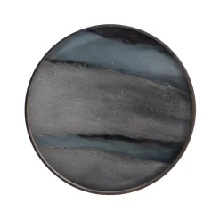 Ethnicraft Plateau en verre Graphite Organic - Ø 61 cm > Plats & Plateaux