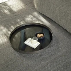 Ethnicraft Plateau en verre Graphite Organic - Ø 61 cm > Plats & Plateaux