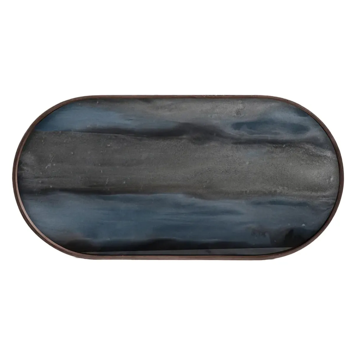 Ethnicraft Plateau en verre Graphite - Organic Glass Oblong - L 71 cm > Plats & Plateaux