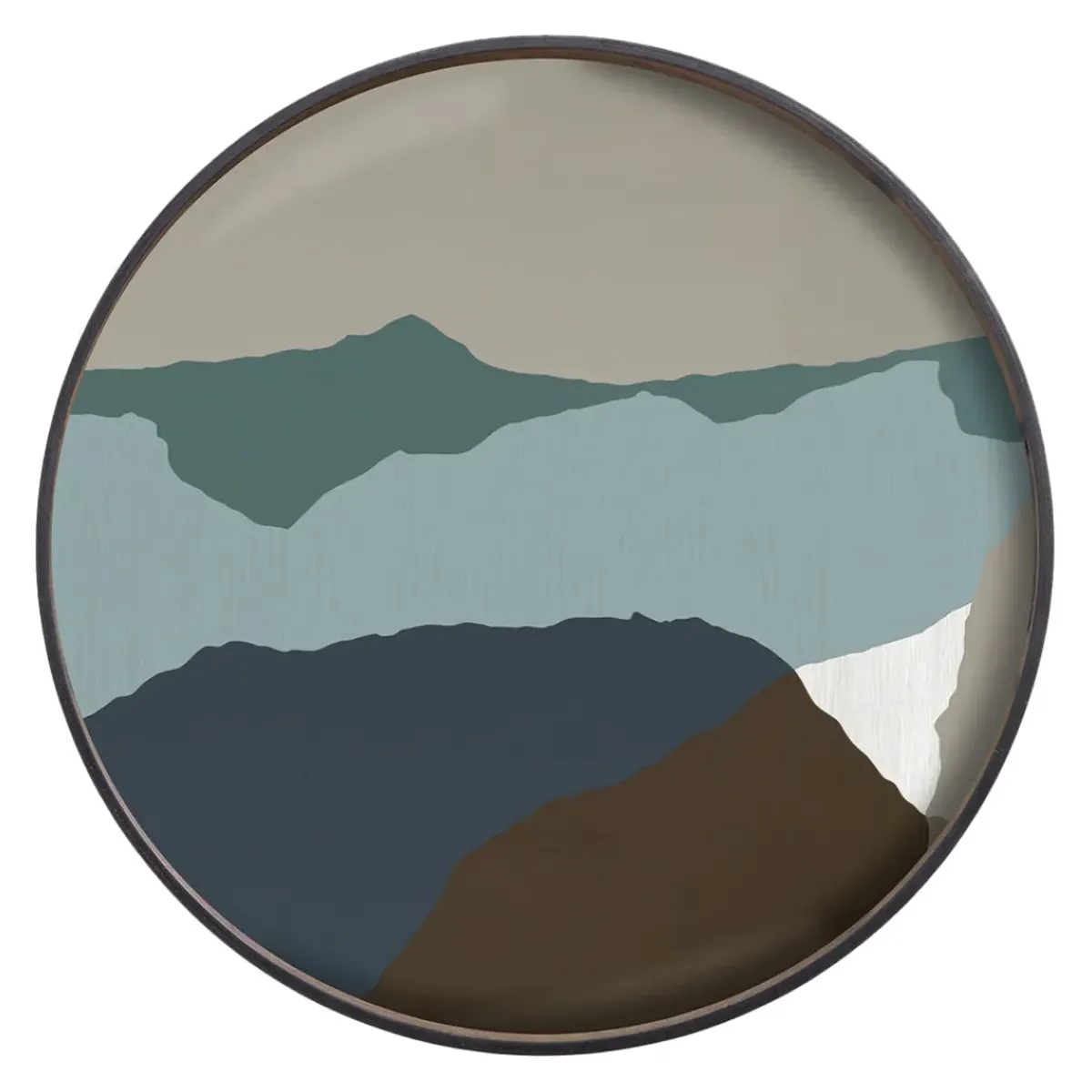 Ethnicraft Plateau en verre - Slate Wabi Sabi - Ø 92 cm > Plats & Plateaux