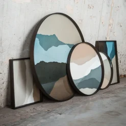 Ethnicraft Plateau en verre - Slate Wabi Sabi - Ø 92 cm > Plats & Plateaux