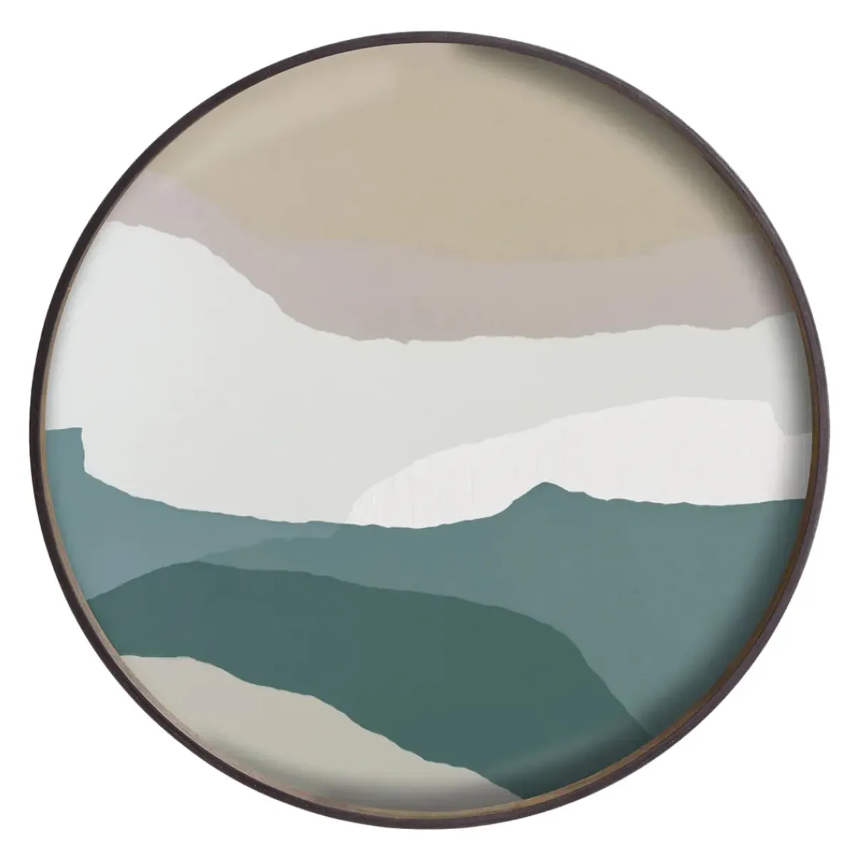 Ethnicraft Plateau en verre - Slate Wabi Sabi - Ø 61 cm > Plats & Plateaux