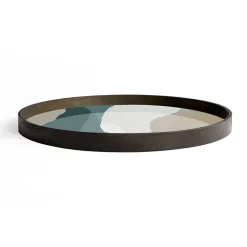 Ethnicraft Plateau en verre - Slate Wabi Sabi - Ø 61 cm > Plats & Plateaux