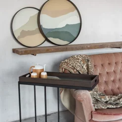 Ethnicraft Plateau en verre - Slate Wabi Sabi - Ø 61 cm > Plats & Plateaux