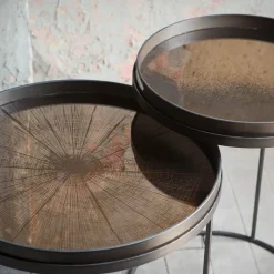 Ethnicraft Plateau miroir - Bronze Slice - Ø 61 cm > Plats & Plateaux