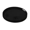 Ethnicraft Plateau miroir fortement vieilli Charbon - Ø 48 cm > Plats & Plateaux
