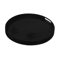 Ethnicraft Plateau miroir fortement vieilli Charbon - Ø 48 cm > Plats & Plateaux