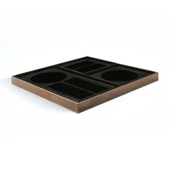 Ethnicraft Plateau Organisateur de bureau Charcoal Walnut > Vide-poches