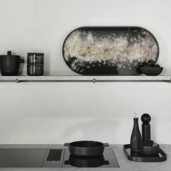 Ethnicraft Plateau ovale en verre Black Organic > Plats & Plateaux