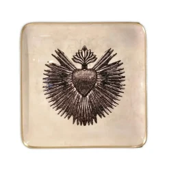 Boncoeurs Plateau Quatro Cœur Rayon - Lin > Objets De Décoration|Plats & Plateaux