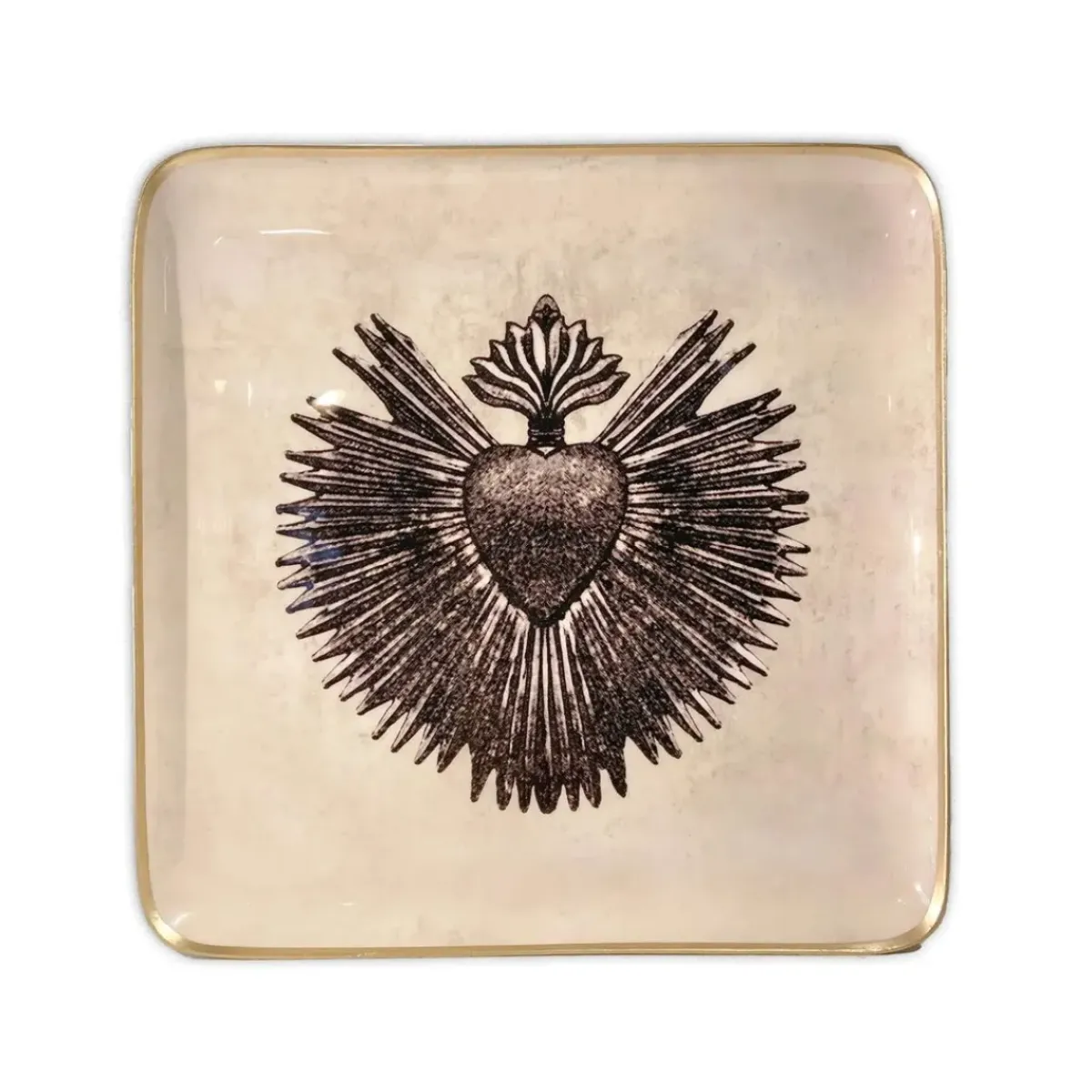 Boncoeurs Plateau Quatro Cœur Rayon - Lin > Objets De Décoration|Plats & Plateaux