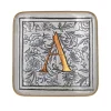 Boncoeurs Plateau Quatro Enluminure Lettre A - Lin > Objets De Décoration|Plats & Plateaux