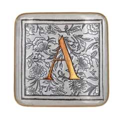Boncoeurs Plateau Quatro Enluminure Lettre A - Lin > Objets De Décoration|Plats & Plateaux