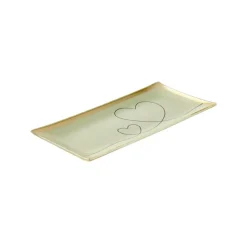 Sélectionné par Fleux Plateau Rectangle L - C?ur - Blanc - 10 x 21 cm > Plats & Plateaux|Vide-poches