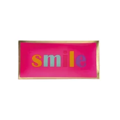 Sélectionné par Fleux Plateau Rectangle L - Smile - Rose Néon - 10 x 21 cm > Plats & Plateaux|Vide-poches