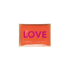 Sélectionné par Fleux Plateau Rectangle M - Love - Orange - 10 x 14,2 cm > Plats & Plateaux|Vide-poches