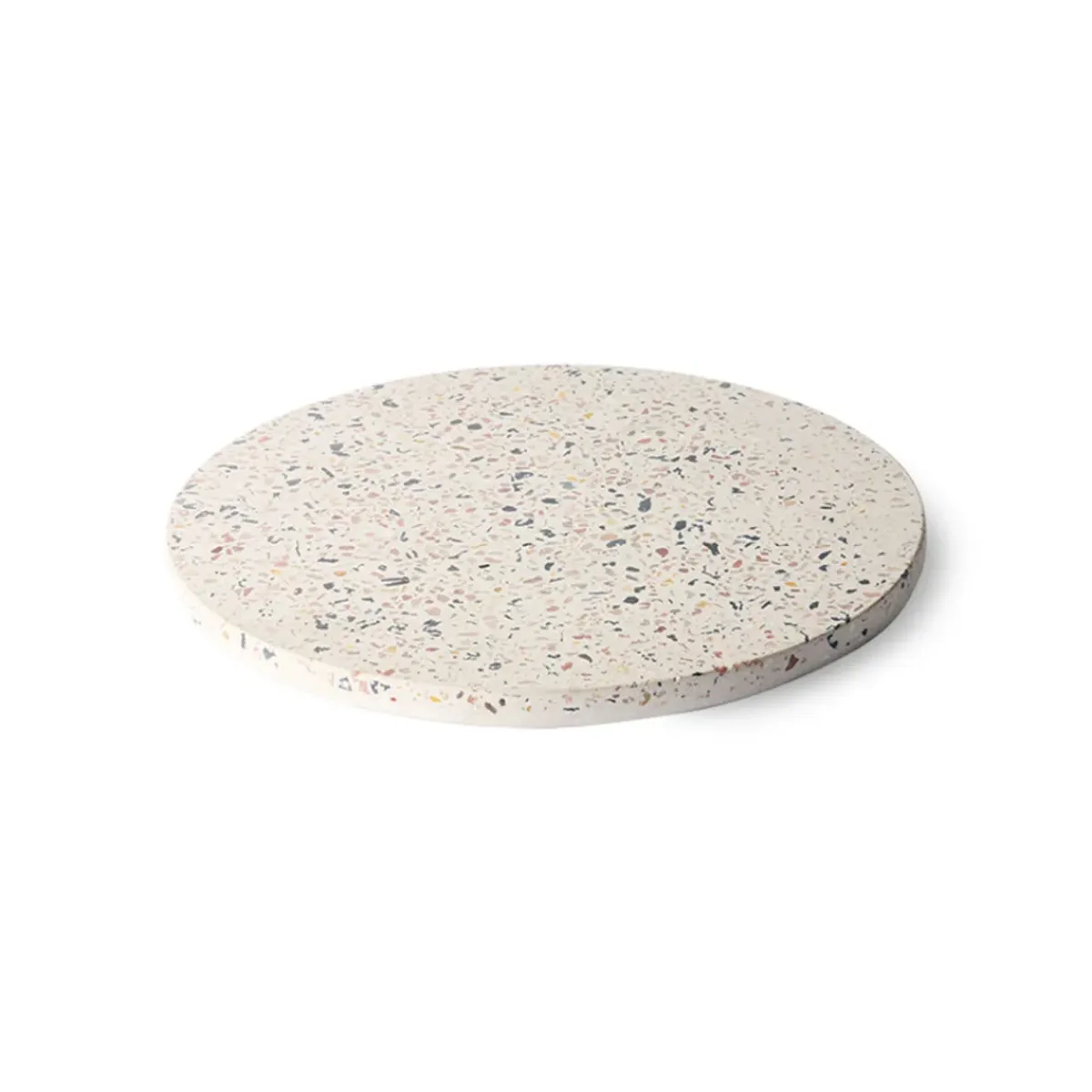 HK Living Plateau rond en béton - Terrazzo > Plats & Plateaux