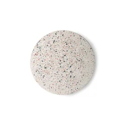 HK Living Plateau rond en béton - Terrazzo > Plats & Plateaux