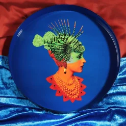 Gangzai Plateau rond Rascaqueen en fer - Ø 33 cm > Fabrication Artisanale|Objets De Décoration