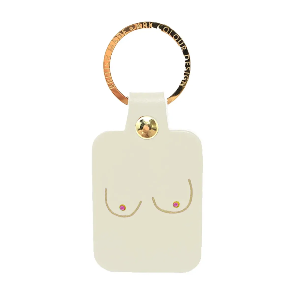 Ark Porte-clés Boobs en cuir - Crème > Femme Mode|Porte-clés