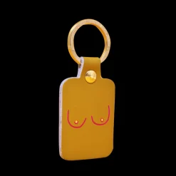 Ark Porte-clés Boobs en cuir - Moutarde > Femme Mode|Porte-clés