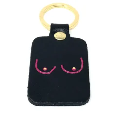 Ark Porte-clés Boobs en cuir - Noir > Femme Mode|Porte-clés