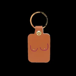 Sélectionné par Fleux Porte-clés Boobs en cuir - Orange Brulé > Femme Mode|Porte-clés