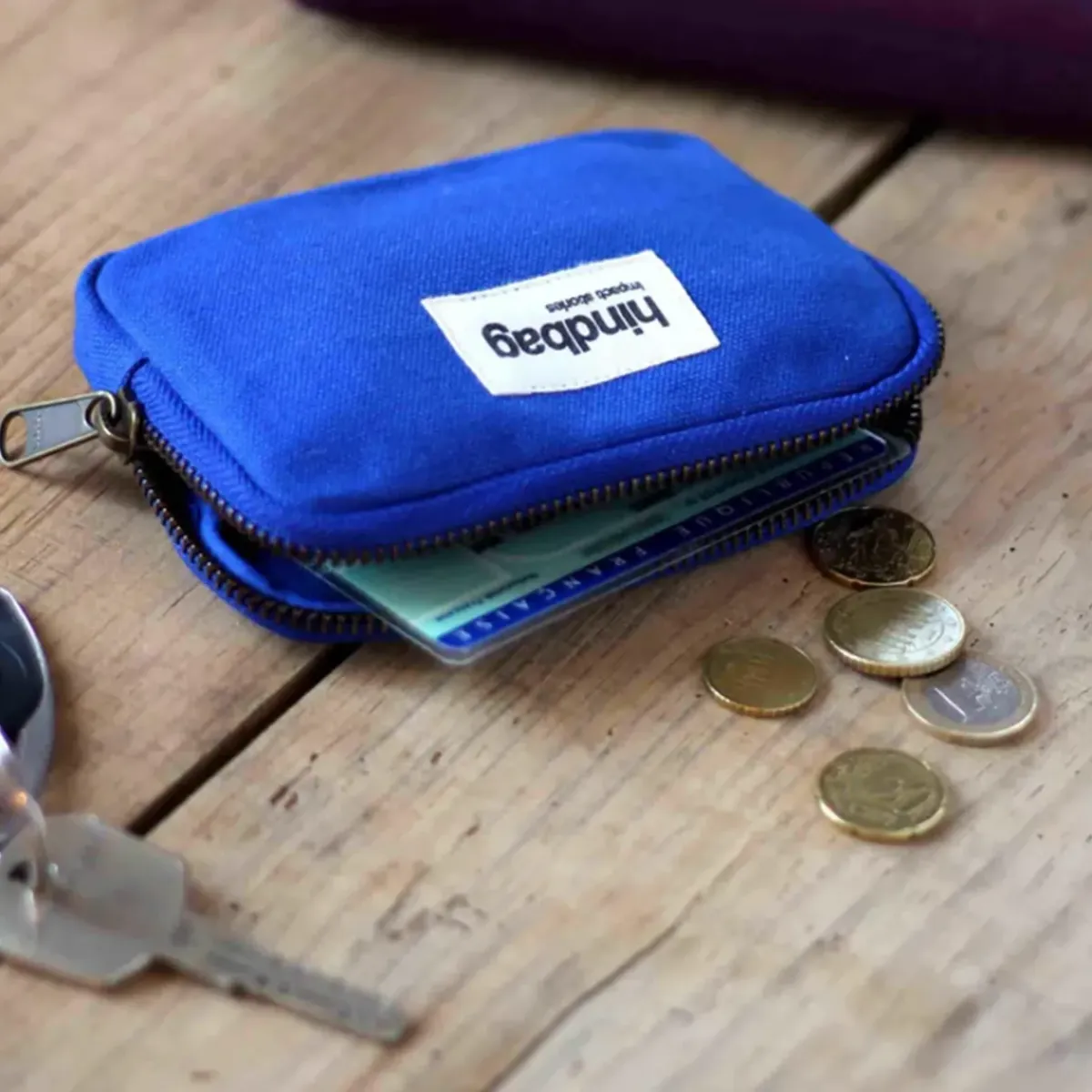 Hindbag Porte-monnaie Lili - Bleu électrique > Femme Biologique|Sacs & Cabas