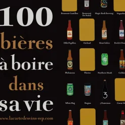 La carte des vins Poster à gratter 100 Bières à Boire dans sa Vie - 50 cm x 70 cm > Fabriqué En France|Affiches & Tableaux
