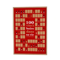 La carte des vins Poster à gratter 100 Vins à Boire dans sa Vie - 50 cm x 70 cm > Fabriqué En France|Affiches & Tableaux
