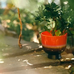 HK Living Pot de fleurs retro - Ø 20.5 cm - Rouge Cerise > Pots & Jardinières