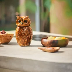 HK Living Pot Hibou en Céramique Roasted - 16.5 x 16.2 x 8.5 cm > Pots & Jardinières