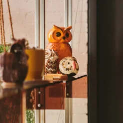 HK Living Pot Hibou Tangerine en Céramique - 16.5 x 16.2 x 8.5 cm > Pots & Jardinières