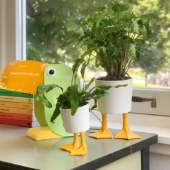 Sélectionné par Fleux Pot / Jardinière Pieds Canards - Jaune u0026 Blanc > Pots & Jardinières