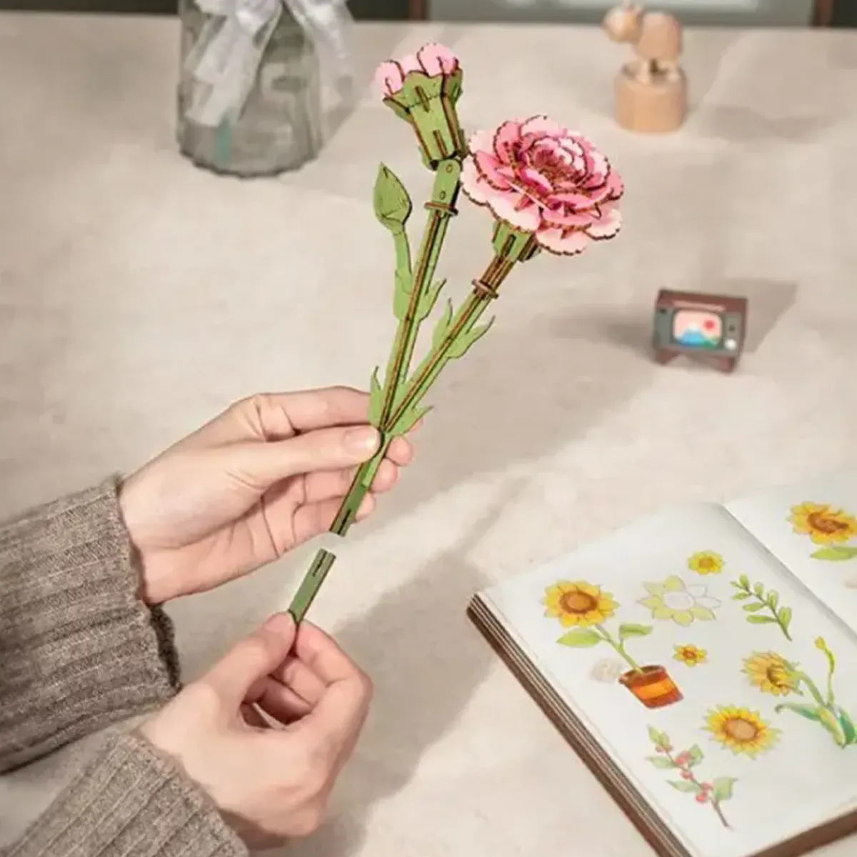 Sélectionné par Fleux Puzzle 3D - Oeillet Rose > Puzzles