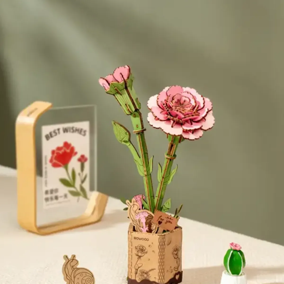 Sélectionné par Fleux Puzzle 3D - Oeillet Rose > Puzzles