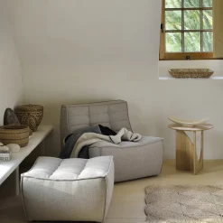 Ethnicraft Repose-pieds N701 - Beige > Fauteuils & Repose-pieds