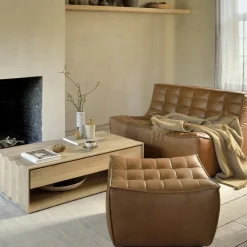 Ethnicraft Repose-pieds N701 - Old saddle > Fauteuils & Repose-pieds