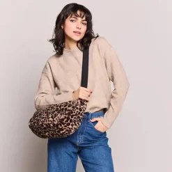 Hindbag Sac Rosa Teddy en fourrure - Léopard > Femme Recyclé|Sacs & Cabas