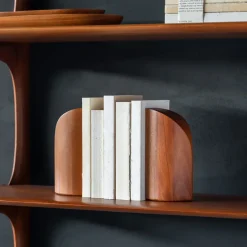 Ethnicraft Serre-livres PI en Acajou > Livres|Buffets, Armoires & Commodes
