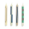 Hay Set de 4 Bougies Pattern - Cream u0026 Dark > Biologique|Bougies, Bougeoirs Et Allumettes