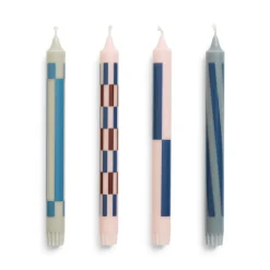 Hay Set de 4 Bougies Pattern - Pink u0026 Blues > Biologique|Bougies, Bougeoirs Et Allumettes