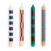 Hay Set de 4 Bougies Pattern - Vert/Bleu/Marron > Biologique|Bougies, Bougeoirs Et Allumettes