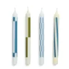 Hay Set de 4 Bougies Pattern - Vert u0026 Bleu > Biologique|Bougies, Bougeoirs Et Allumettes