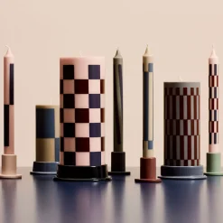 Hay Set de 4 Bougies Pattern - Vert u0026 Bleu > Biologique|Bougies, Bougeoirs Et Allumettes
