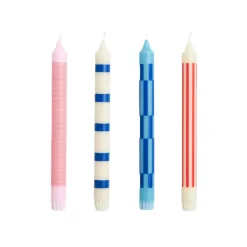 Hay Set de 4 Bougies Rose/Rouge/Bleu > Bougies, Bougeoirs Et Allumettes