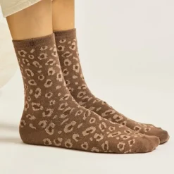 Sélectionné par Fleux Set de 3 chaussettes fantaisie - Paillettes Léopard Marron Doré > Femme Chaussettes|Chaussettes