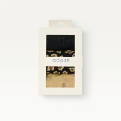 Sélectionné par Fleux Set de 3 Chaussettes Fantaisie Paillettes Léopard Noir Doré > Femme Chaussettes|Chaussettes